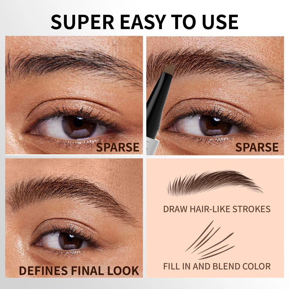 4-точечный карандаш для бровей Maquillajes Para Mujer водостойкая жидкая ручка стойкий