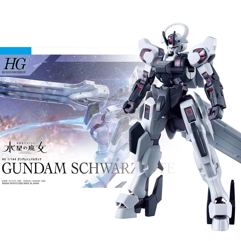 

Оригинальная фигурка Bandai HG 1/144 Schwarzette Gundam, ведьма из ртути, сборная игрушка, подарок на день рождения