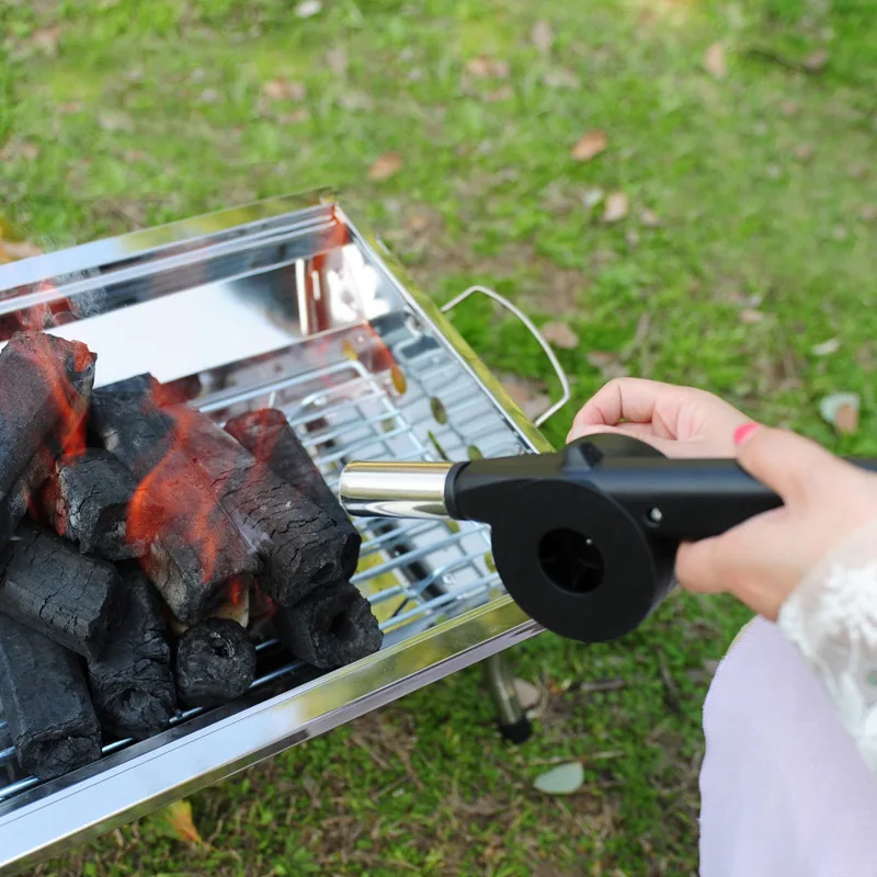 

Outdoor Barbecue Fan Hand-cranked Air Blower Portable BBQ Grill Fire Bellows Tools Picnic Camping Accessories