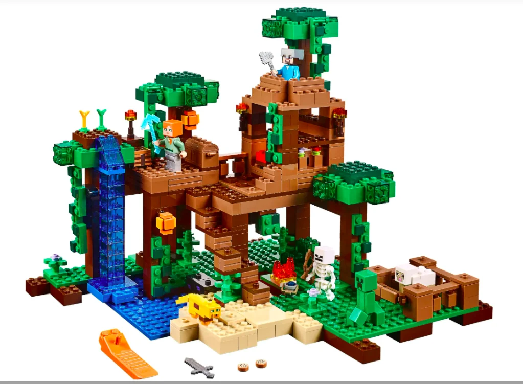 

718pcs myworld the jungle tree house building blocks Toy