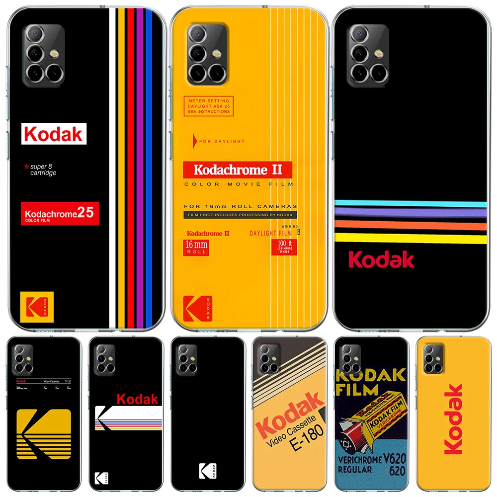 

Модный чехол Kodak для Samsung Galaxy A52 A12 A51 A32 A71 A21s A31 A72 A02s A41 A11 A22 A42 A13 A03s A73, прозрачный чехол из ТПУ для телефона