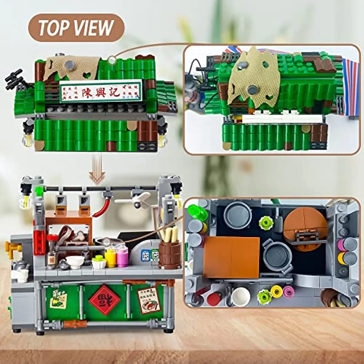 LOZ Гонконгский город мини-кирпичи в сборе японский такояки закусочный магазин