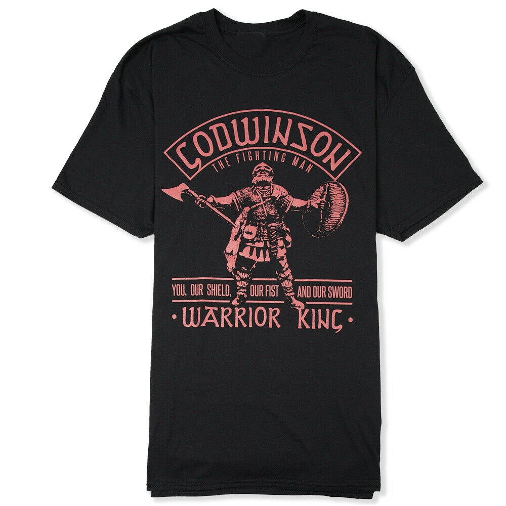 

GODWINSON WARRIOR футболка KING-Гарольд, англо-Саксон, Англия, английские мужские 100% хлопковые повседневные футболки свободного кроя