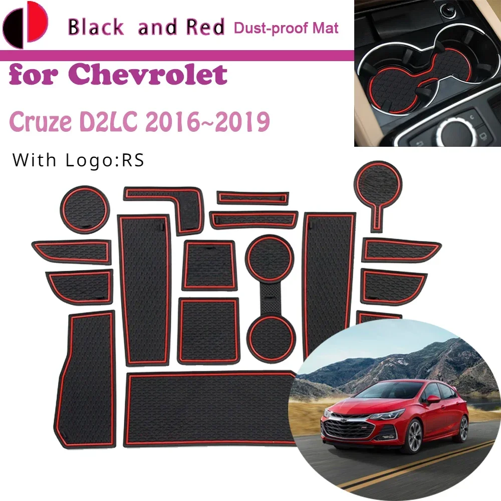 Фото Резиновый коврик для дверных канавок для Chevrolet Cruze Holden Astra D2LC 2016 ~ 2019, слот для хранения ворот, подставка, пыленепроницаемая накладка, автомобильный коврик №1