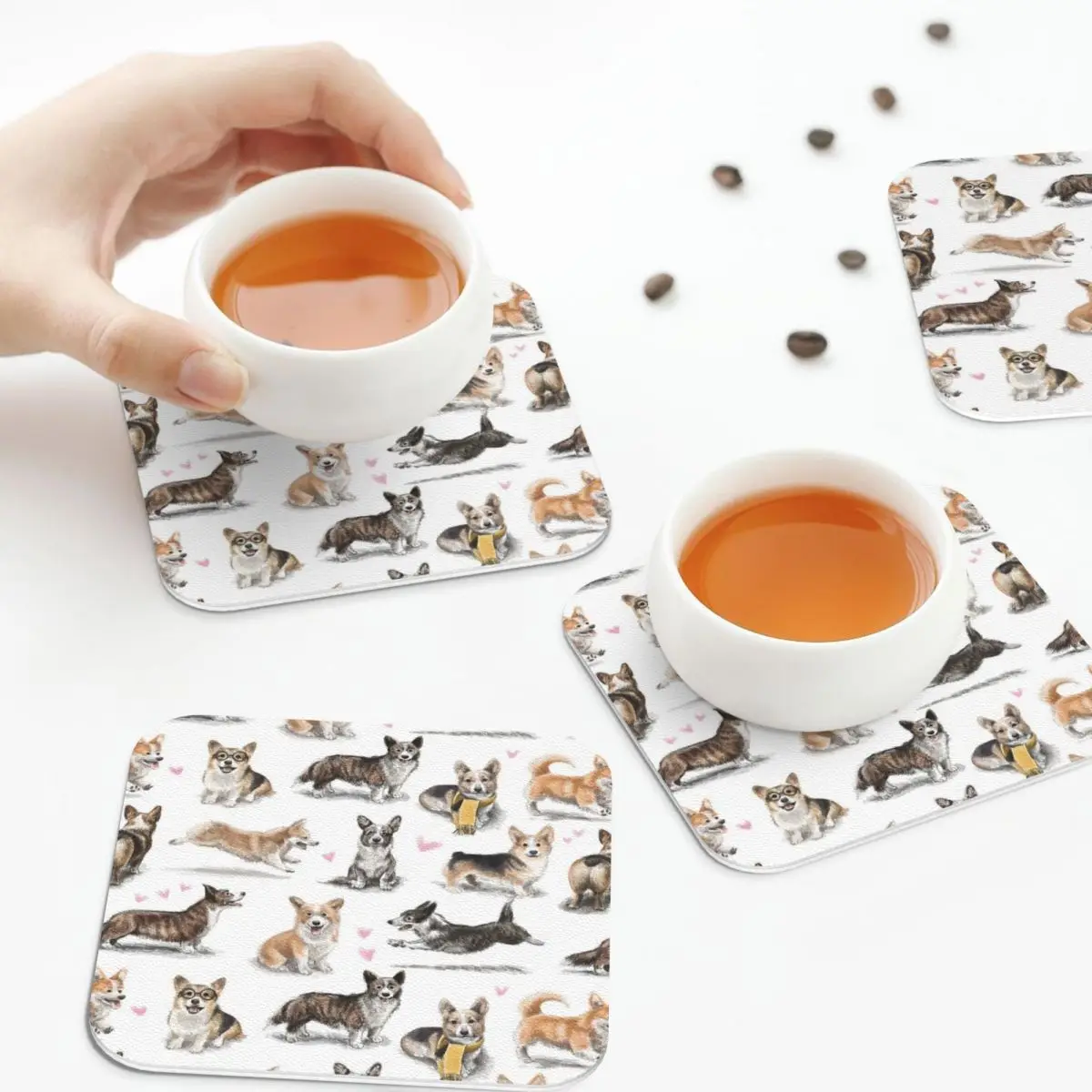 Подставки Corgi подставки из ПВХ и кожи водонепроницаемые изоляционные кофейные