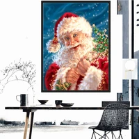 christmas old man diy 5d diamond painting full drill square round embroidery mosaic art picture of rhinestones home decor gifts
