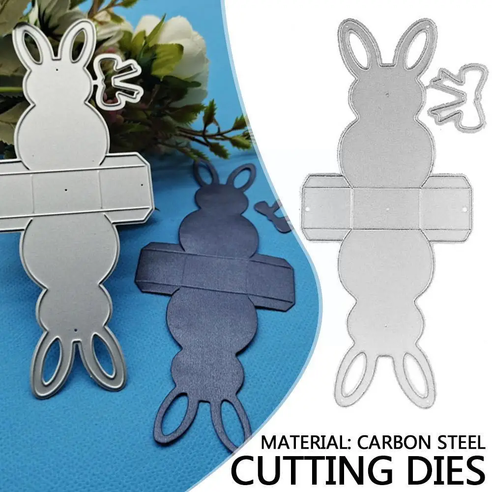 

Easter Bunny Box Cutting Dies DIY Rabbit Metal Craft Stamp Card Paper Stencil Paper Cuts Scrapbooking Carving Embossing Die V7V2