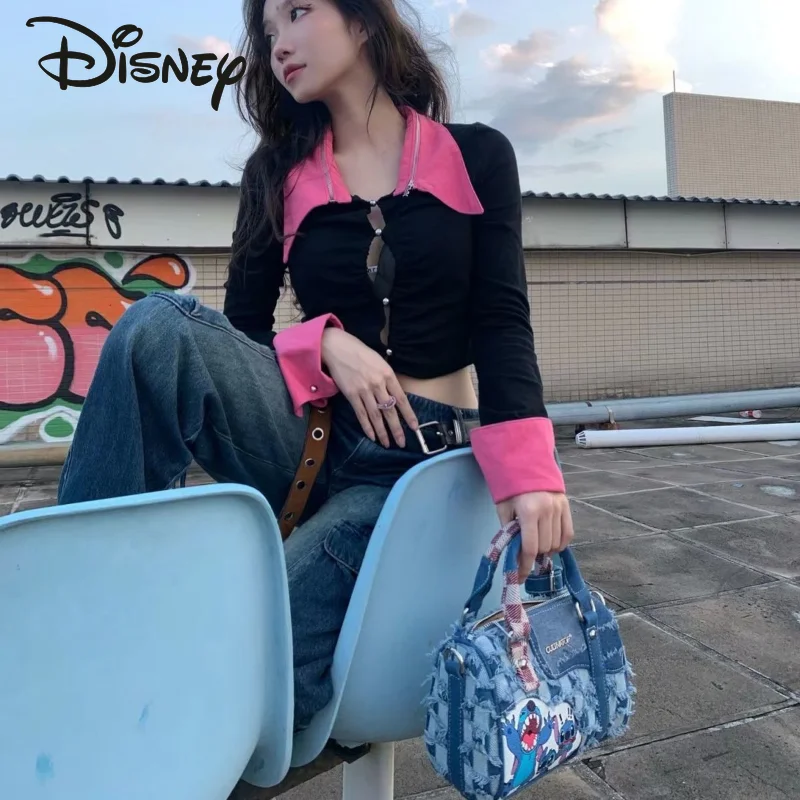Disney Stitzer Women's Handbag Fashion Large Capacity High Quality Women's Crossbody Shoulder Bag Cute Girl's Storage Bag