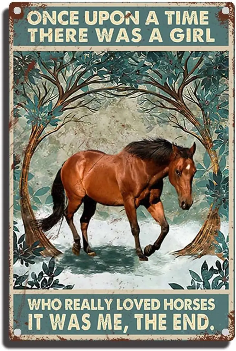 Жестяная вывеска Однажды в чаше была девушкой которая действительно любит