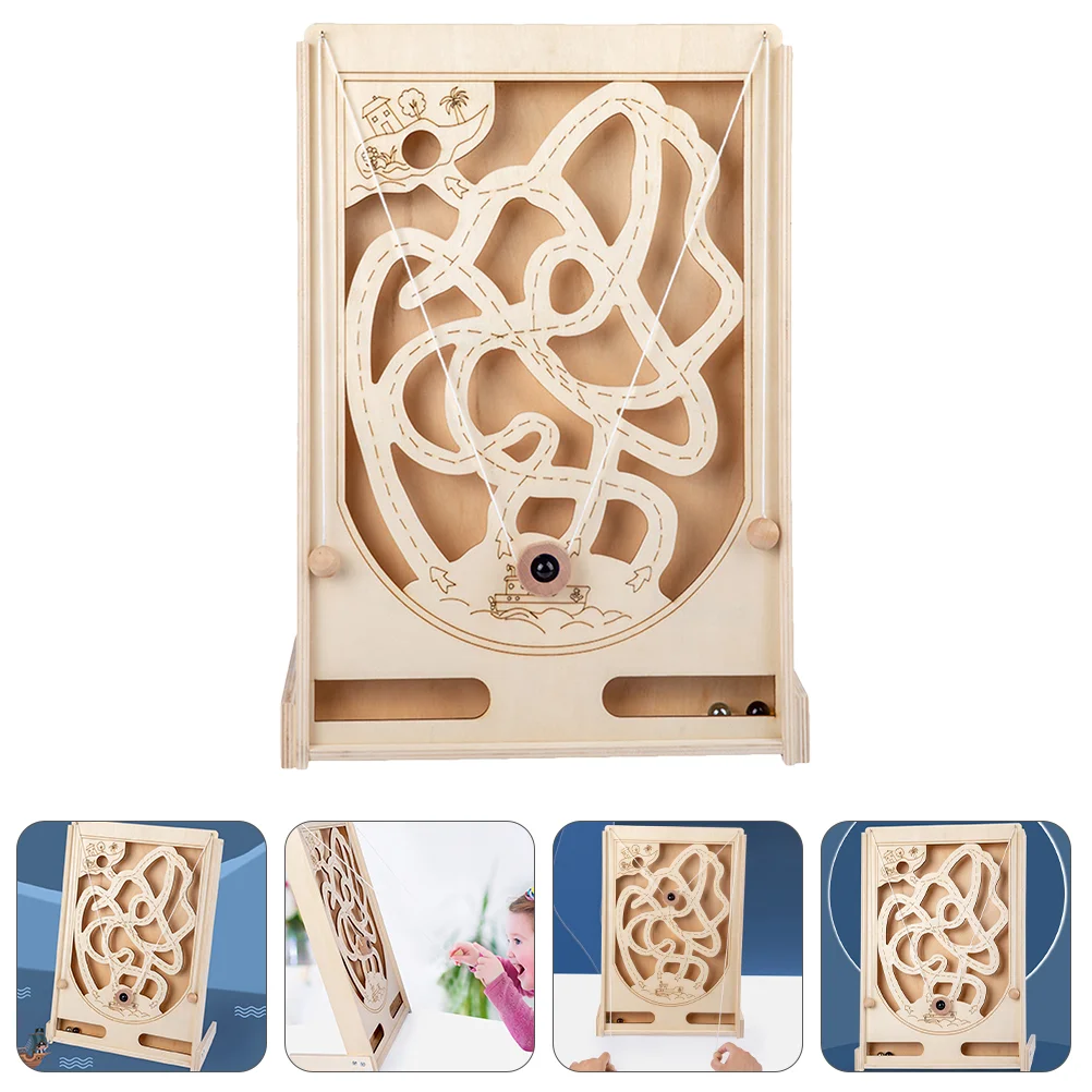 

Wooden Marble Puzzle Kids Marble Shooting Early Educational