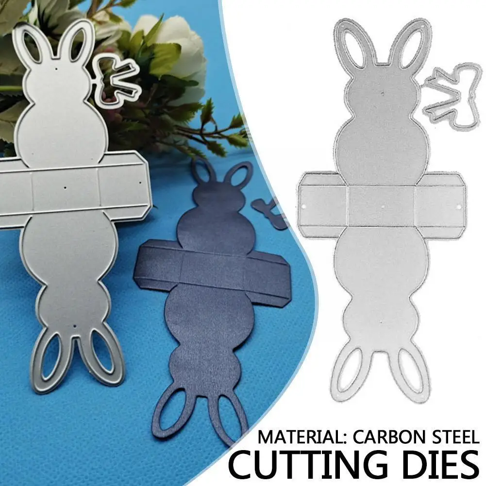 

Easter Bunny Box Cutting Dies Diy Rabbit Metal Craft Paper Cuts Die Card Embossing Scrapbooking Carving Stamp Paper Stencil J7d0
