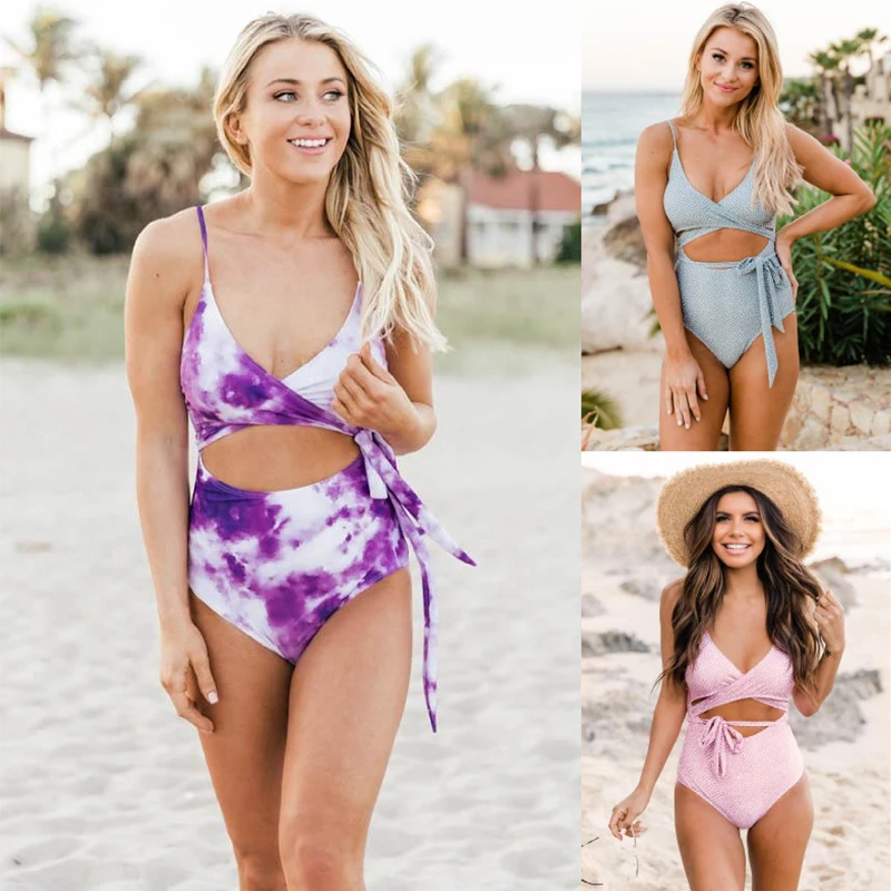 

Cut Out One Piece Swimsuit Women Push Up Swimming Suit Bathing Suit Halter Beachwear Monokini XL One Piece Swimwear Women 2022