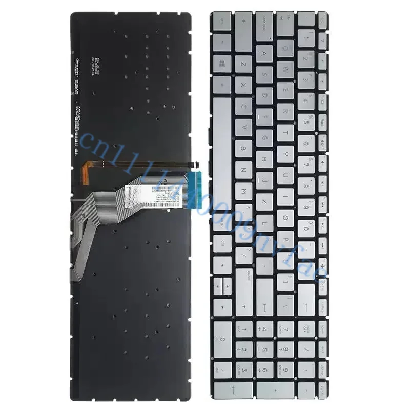 Фото Клавиатура для ноутбука US с подсветкой для HP 15-BS000 15-BS009CA 15-BS013DX 15-BS014CY 15-BS015CY 15-BS015DX 15-BS016CY, серебристая, 0.3 №4