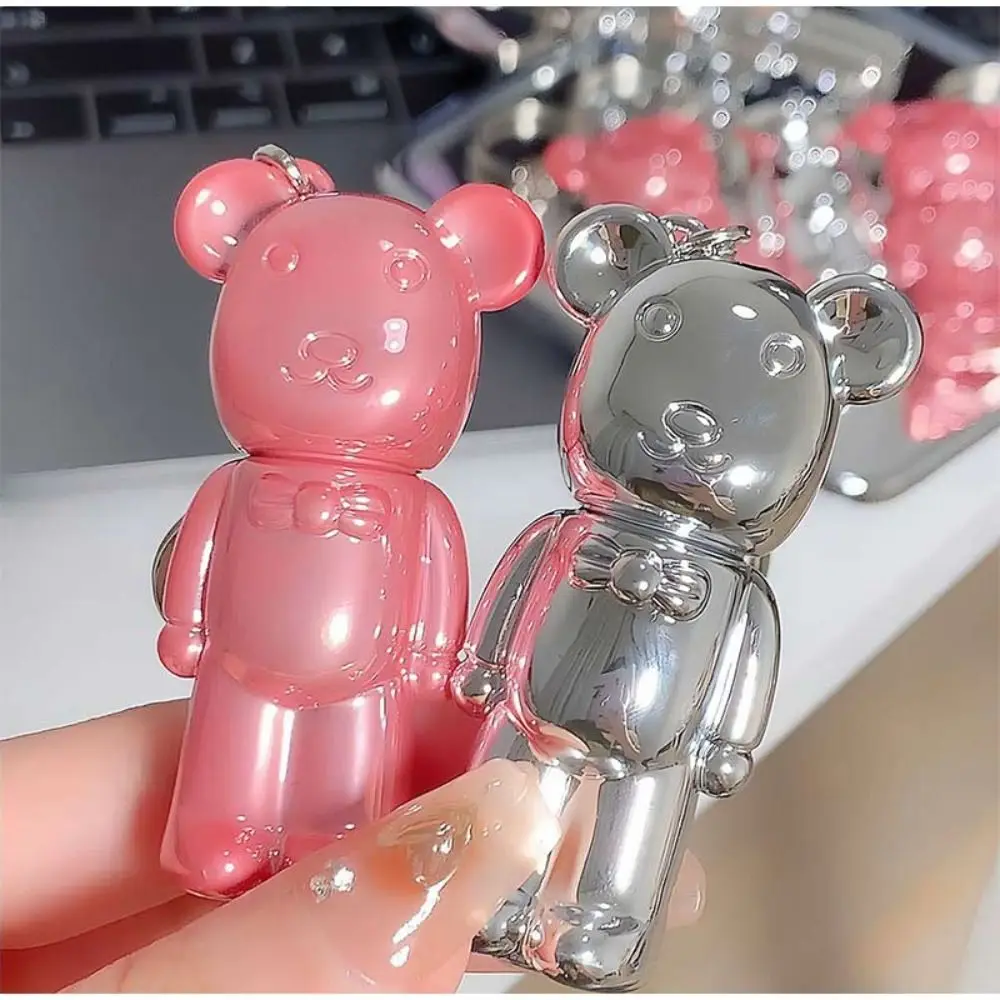 

6 Colors Gentleman Bear Lip Gloss Nourishing Long Lasting Velvet Matte Lip Glaze Cute Non-Sticky Cup for Women Makeup Beauty