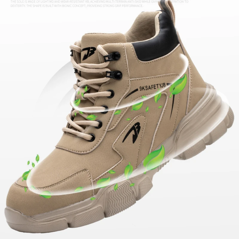 

CHNMR-S New Labor Shoes Anti-smashing Anti-stabbing Comfortable Big Size Work Shoes Lightweight Wear-resistant Protective Shoes