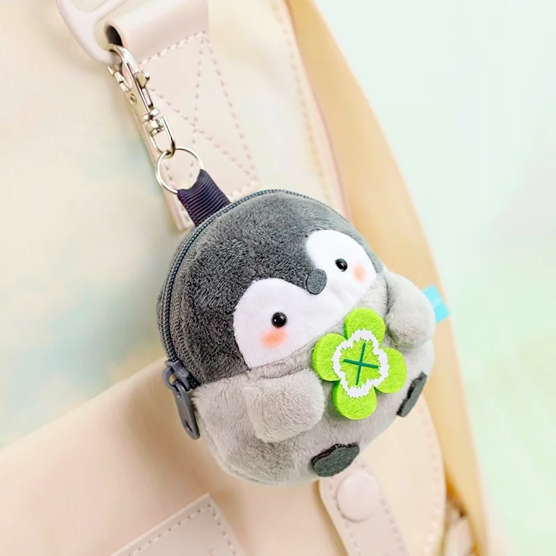 

Soft Plush Cute Wallet Positive Energy Penguin Coin Purse Headphone Bag Kawaii Plush Small Pendant Kids Purse