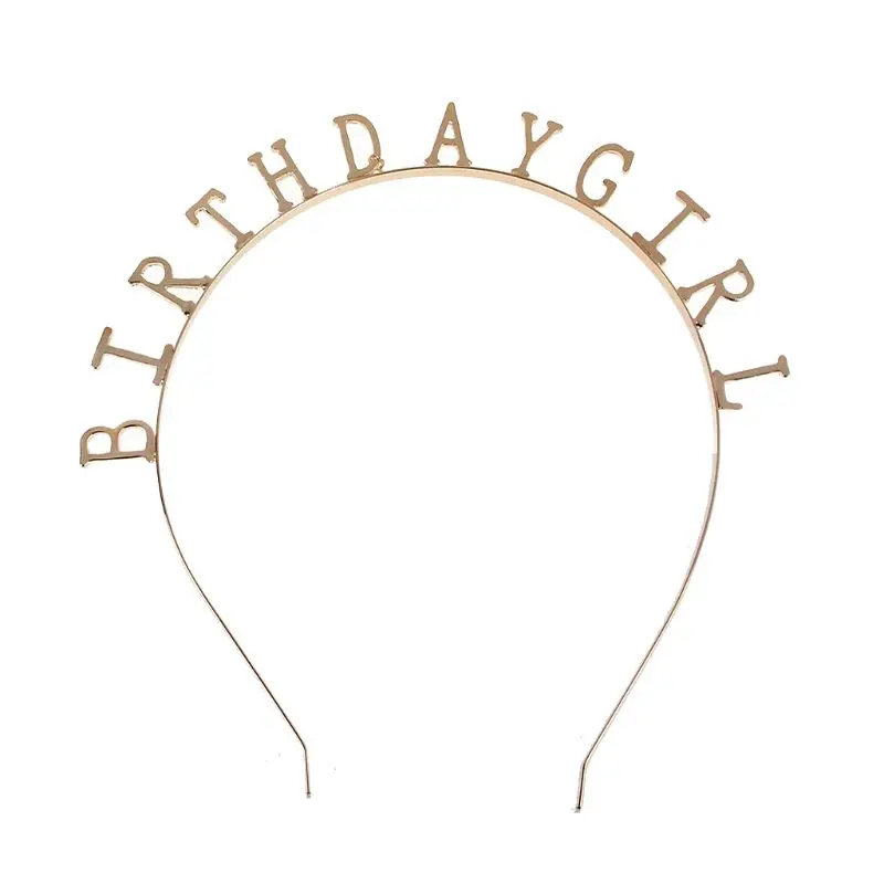 

2022 New 1 PC Fashion Korean Women Girls Hairband Happy BIRTHDAY Hairband Tiara Headwear Ornament Hair Accessories