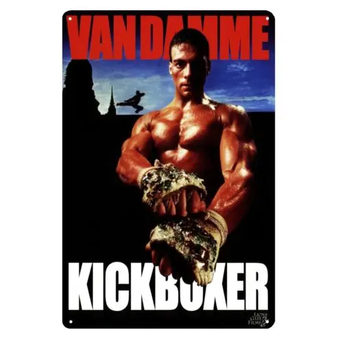 

1p,Kickboxer Jean Claude Van Damme, металлический постер из фильма, жестяная вывеска 20x30 см, табличка
