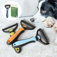 double sides dog massage brush pet hair remover combs for dogs supplies grooming and care dog accessories 4 colors