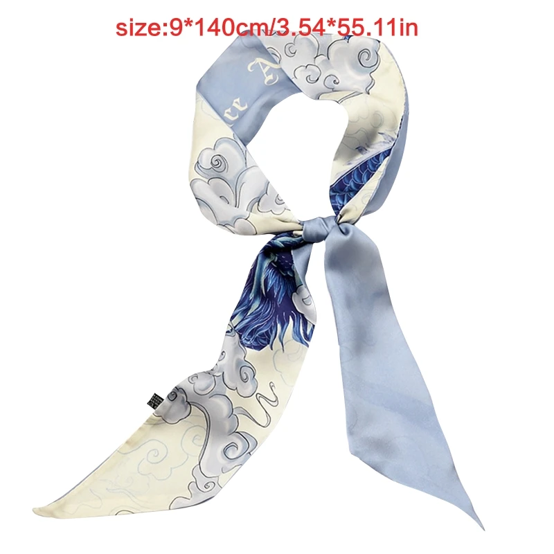 

Обтягивающий шарф с принтом обруч для волос французский элегантный длинный обруч для волос шарф для девочек