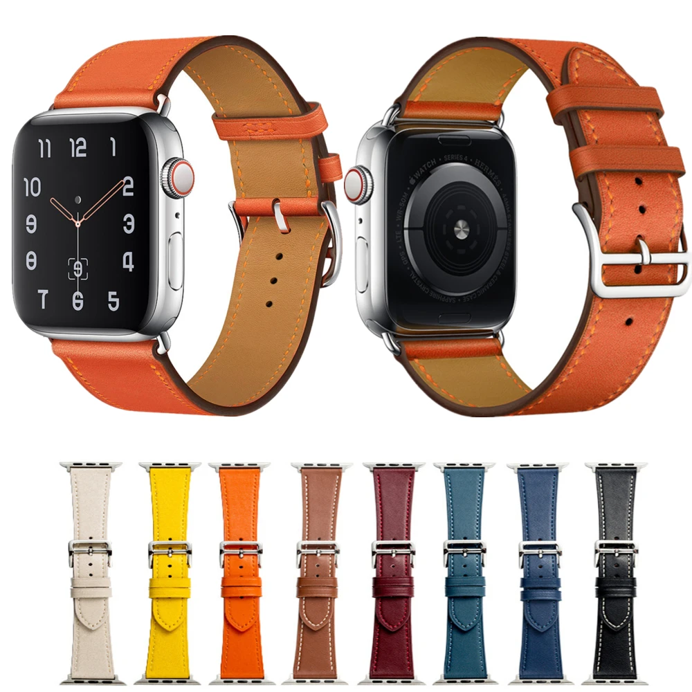 

Ремешок кожаный для Apple Watch Band 44 мм 41 мм 45 мм 40 мм