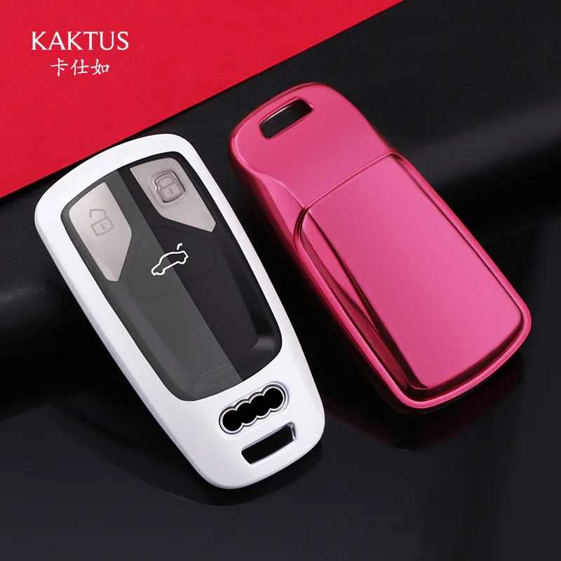 

For Audi S4 S5 S7 A4 A5 A6L A6 B9 PC+TPU Car Remote Key Cover Case Shell 8W Q7 4M Q5 TT TTS RS Key Fob Protector Accessories