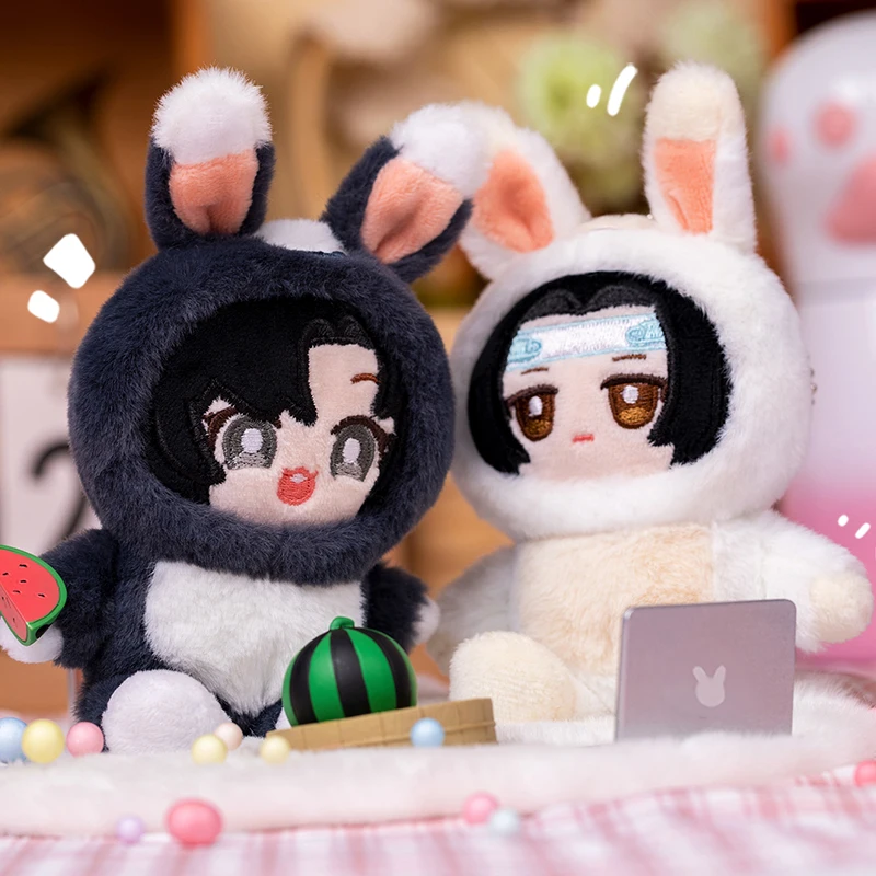 

Anime Grandmaster of Demonic Cultivation Wuxian Wangji Cosplay Cute Rabbit Plush Cartoon Doll Pendant MDZS Toys Keychain Gift