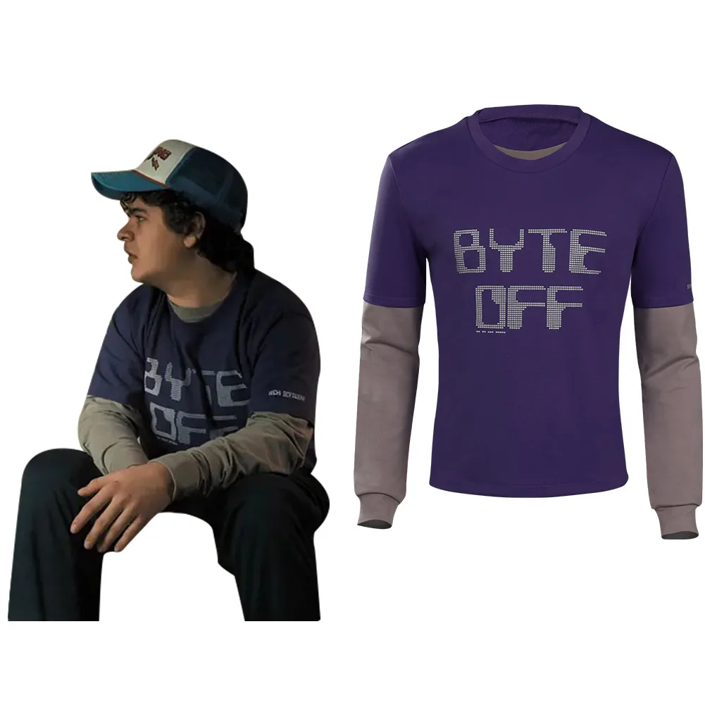 

Stranger cosplay Things Season 4 (2022) Dustin Henderson Cosplay Costume Long Sleeve T-Shirt Shirt Outfits Halloween Carnival