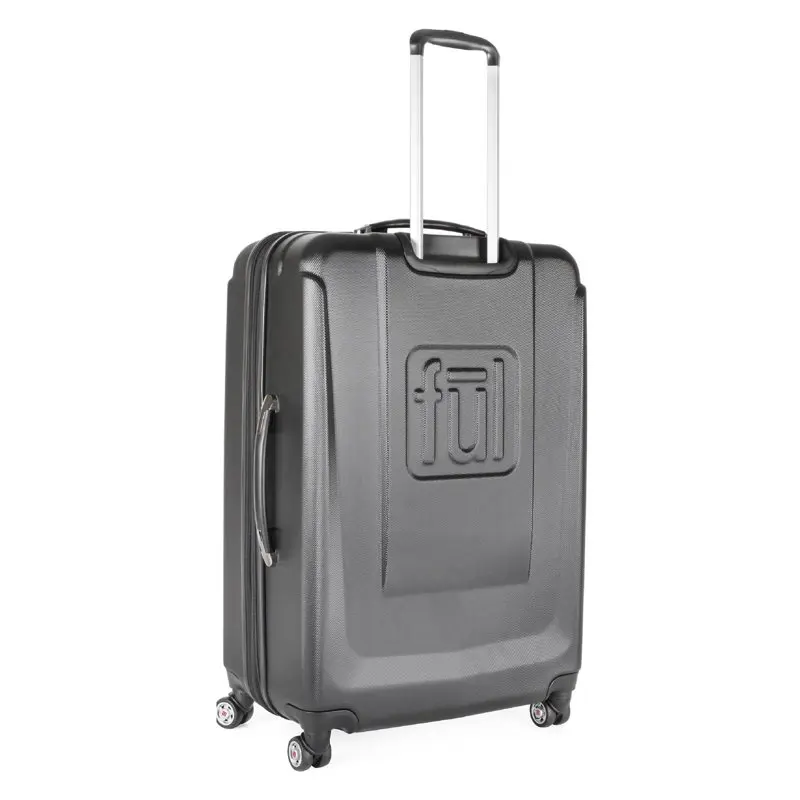 Load Rider 29in Hard side Spinner Rolling Luggage Suitcase, Aluminum Telescopic Pull Handle, Upright ABS Plastic Hard Case, Blac