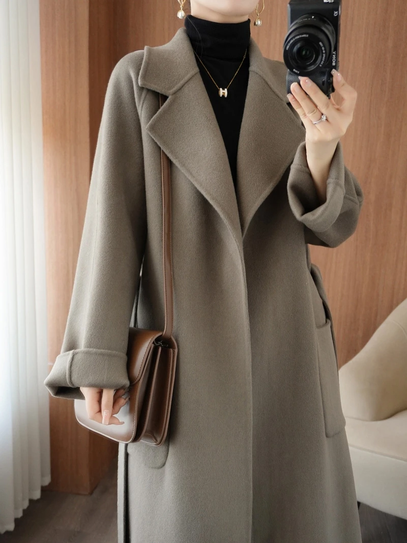 Осень-зима 2023 корейская новая шерстяная верхняя одежда высококачественное