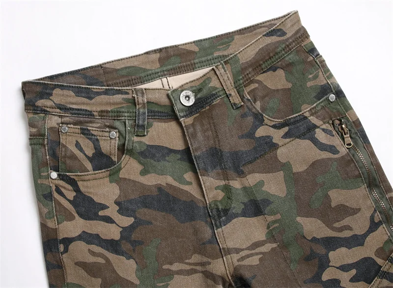 Men's Colorful Graffiti Printed Jeans Y2K Colorful Slim Fit Tapered Elastic Casual Pants Fashion Street Clothing Small Foot Pant