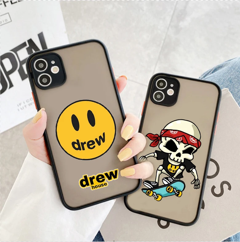 

Luxury brand Justin Bieber Drew Cellphone Bumper Clear Matte PC Back Phone Case For iphone 11 12 13Pro XS Max 6 6s 7 8 Plus X XR