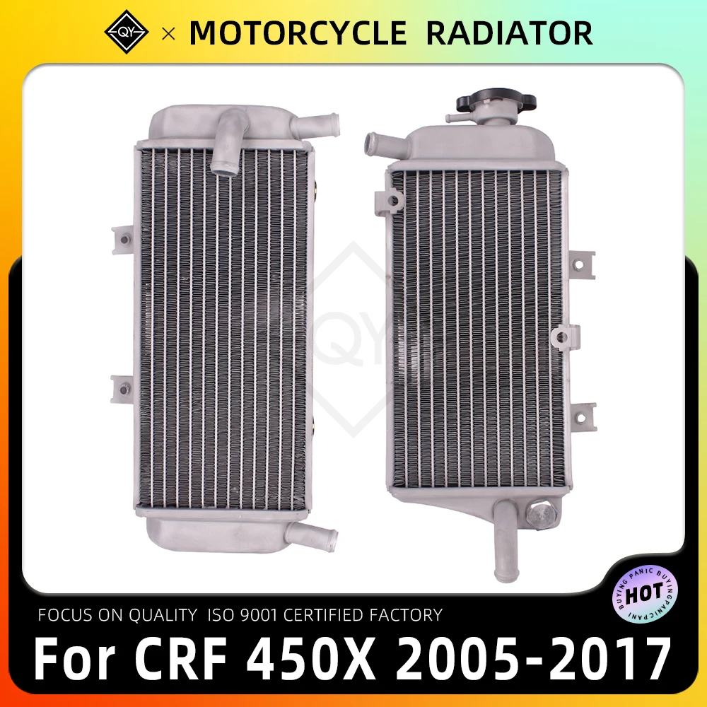 Left Right Radiator Cooler Cooling For HONDA CRF 450X CRF450 X 2005 2006 2007 2008 2009 2010 2011 2012 2013 2014 2015 2016 2017