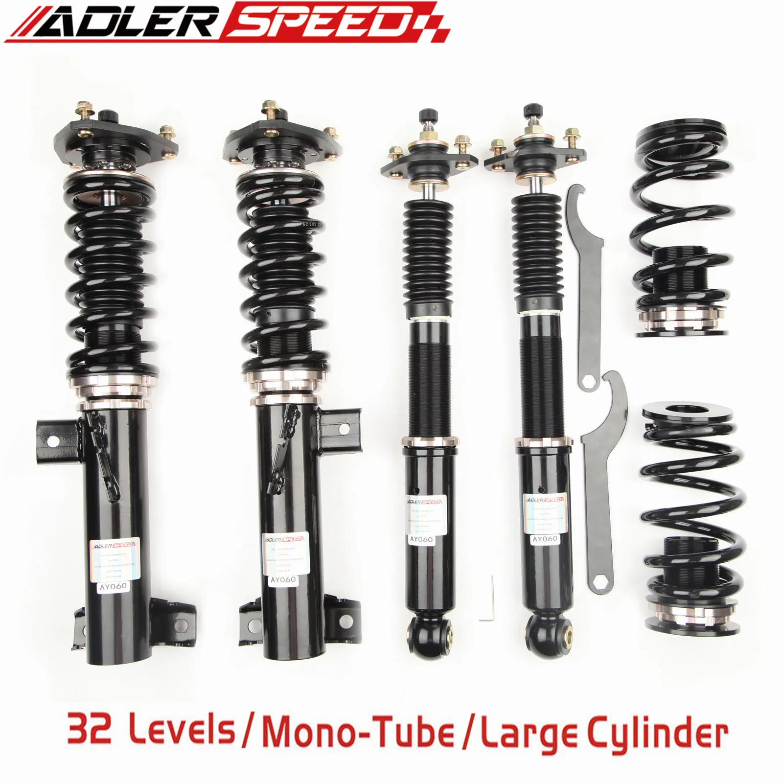 

ADLERSPEED 32 Step Mono Tube Coilover Lowering Suspension Kit For BMW E36 92-98 323 325 RWD