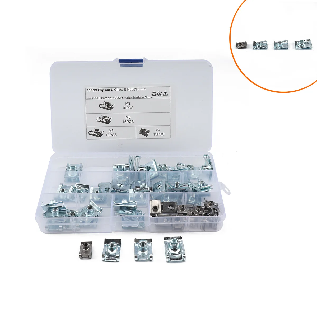 

Car 50PCS/SET Stainless Steel 304 Clip Nut B - Type Reed Nut For Automobile Motorcycle Replacement Parts Clip Nut