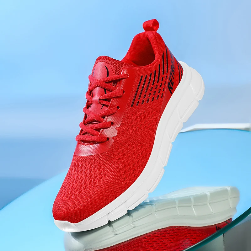 Men Running Shoes Breathable Outdoor Walking Sports Shoes Lightweight Sneakers for Men Comfortable Athletic Training Footwear