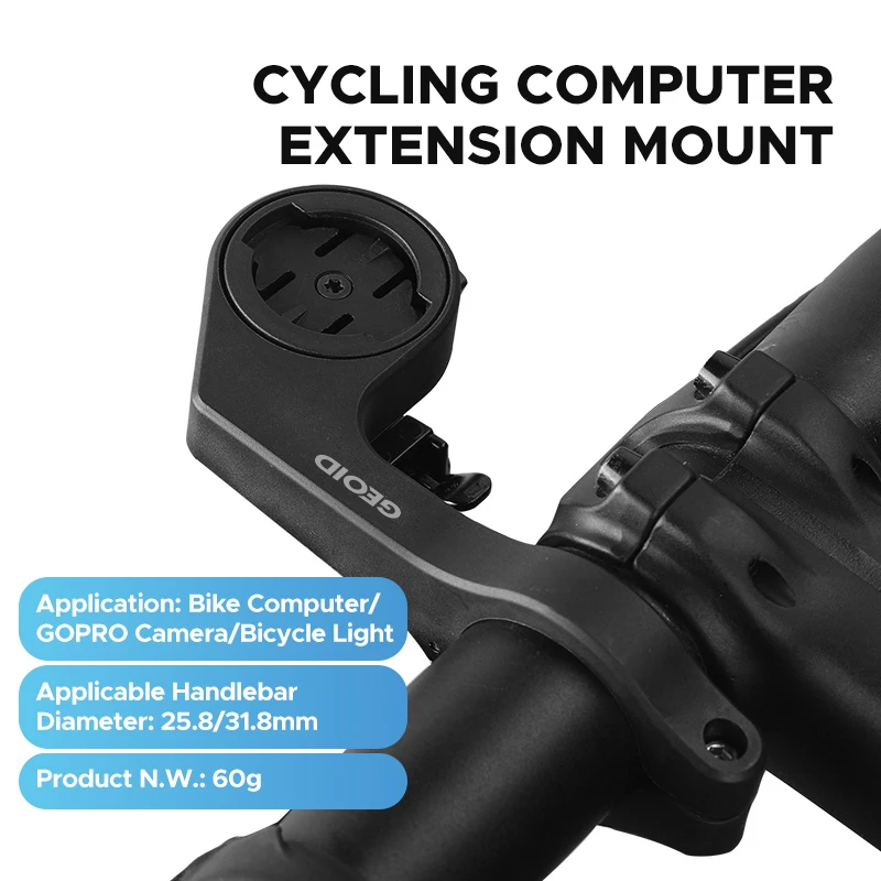 

GEOID Bicycle Computer Mount Extension Frame Sports Camera /Gopro/ Light Bicycle Bracket Base Accessories forGarmin Bryton Wahoo