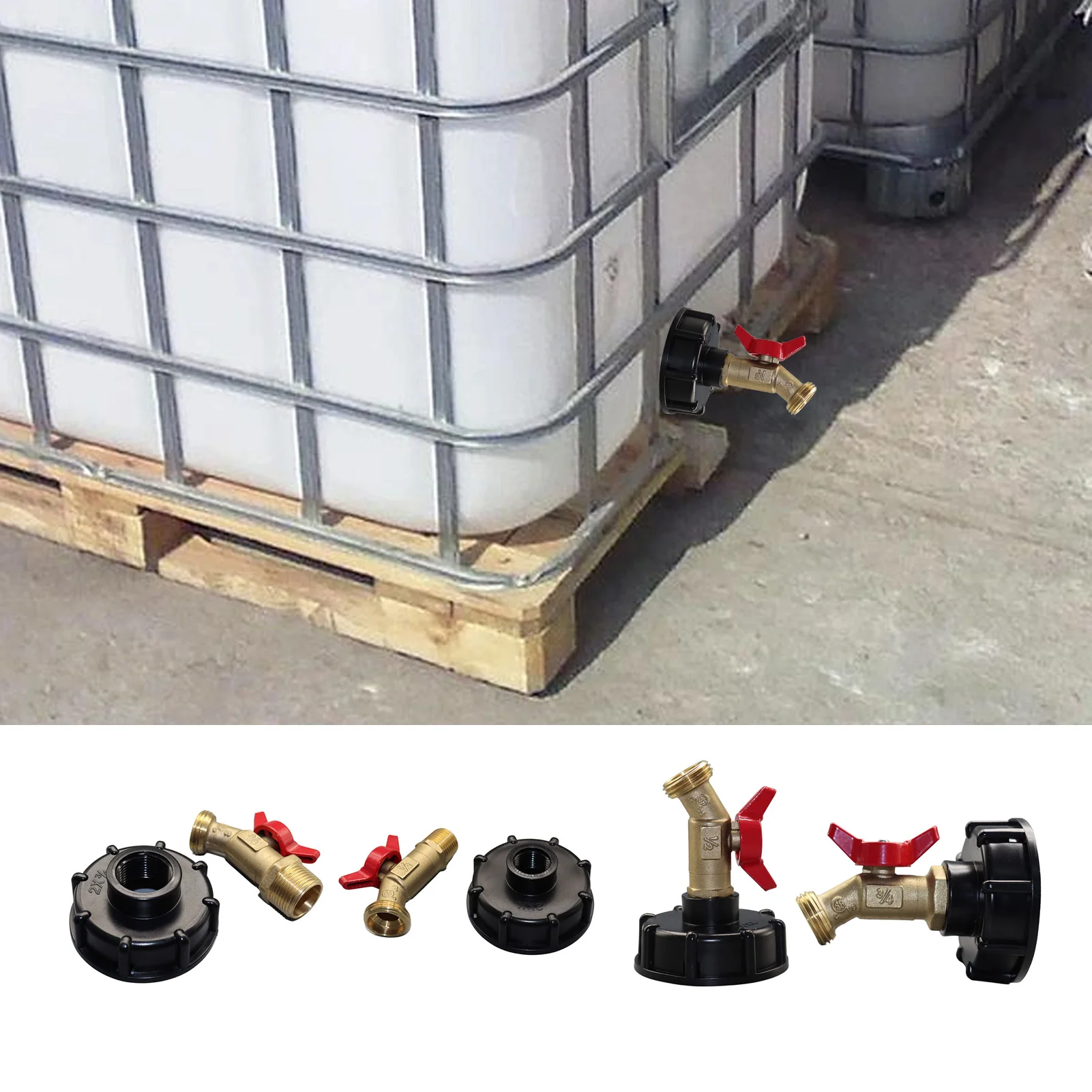 

IBC тоут фитинги соединение S60x6 IBC тоут адаптер шланг кран клапан инструмент герметичный Выпускной кран для садового шланга соединитель