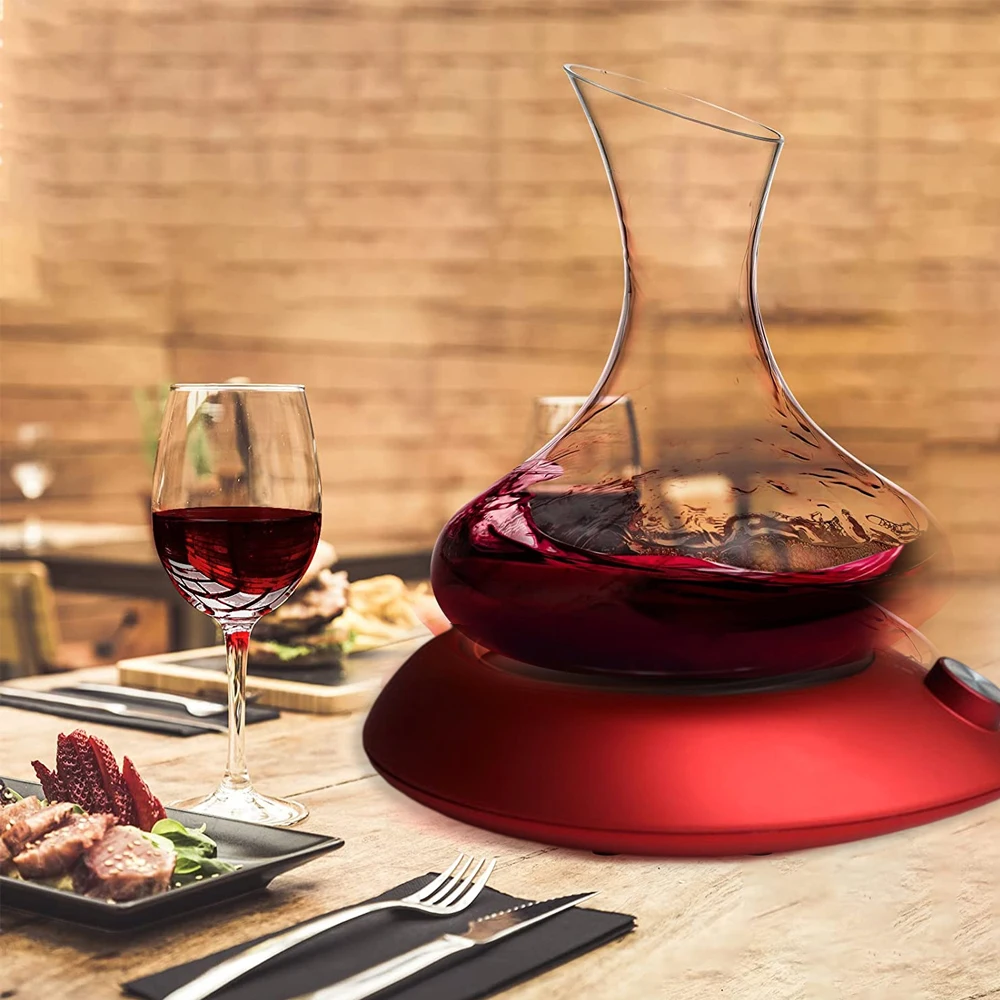 

1pcs ABS Automatic Rotary Decanter Electric Wine Decanter Household Smart Wine Dispenser Tool Pump Portable Filter