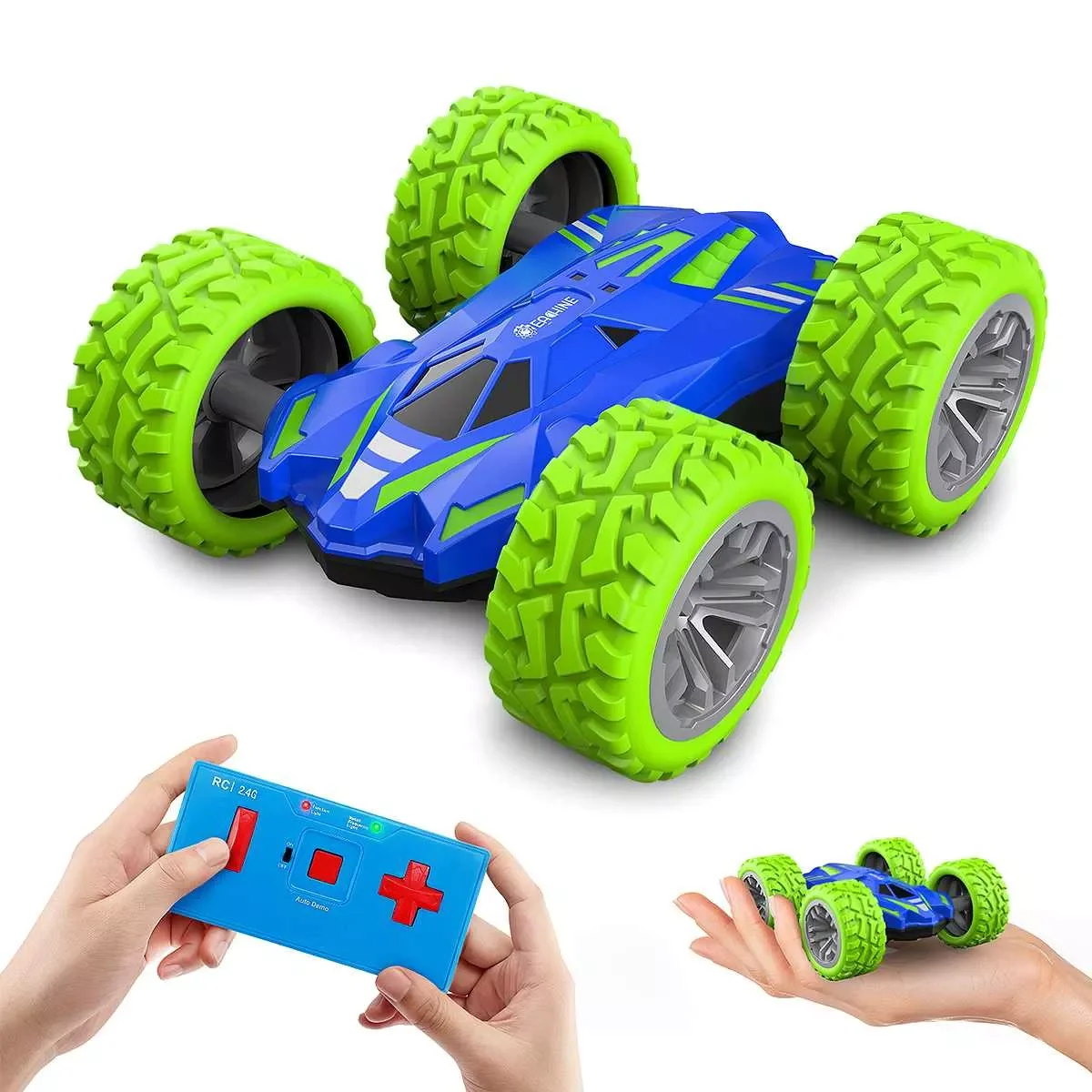 

EC07 RC Car 2.4G 4CH Stunt Drift Deformation Remote Control Rock Crawler Roll Flip Kids Robot Auto Toy Boy New Year Gift Car US