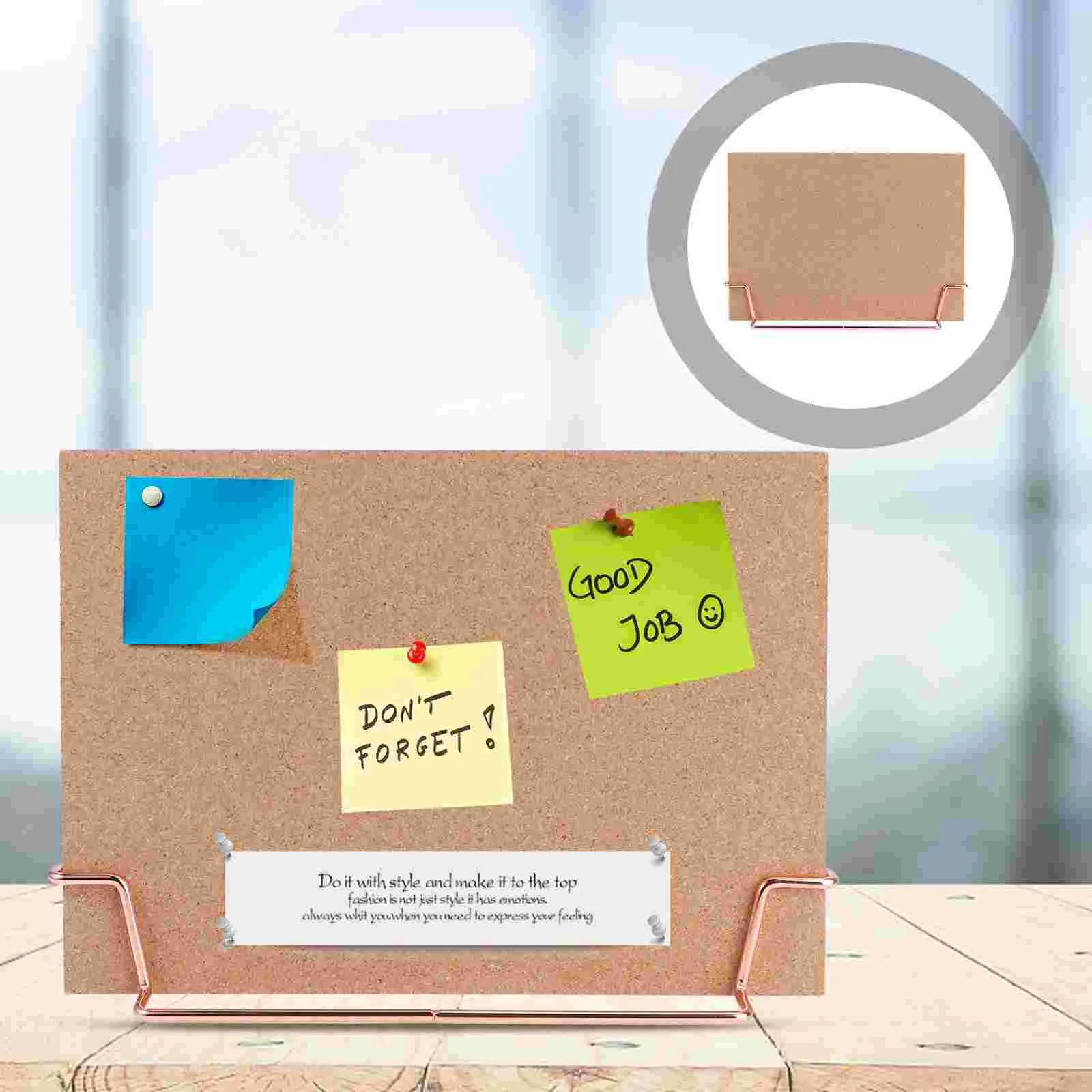 

Cork Board Notice Cork Bulletin Board Wooden Pin Memo Board with Rose Base for Home Office School Blackboard