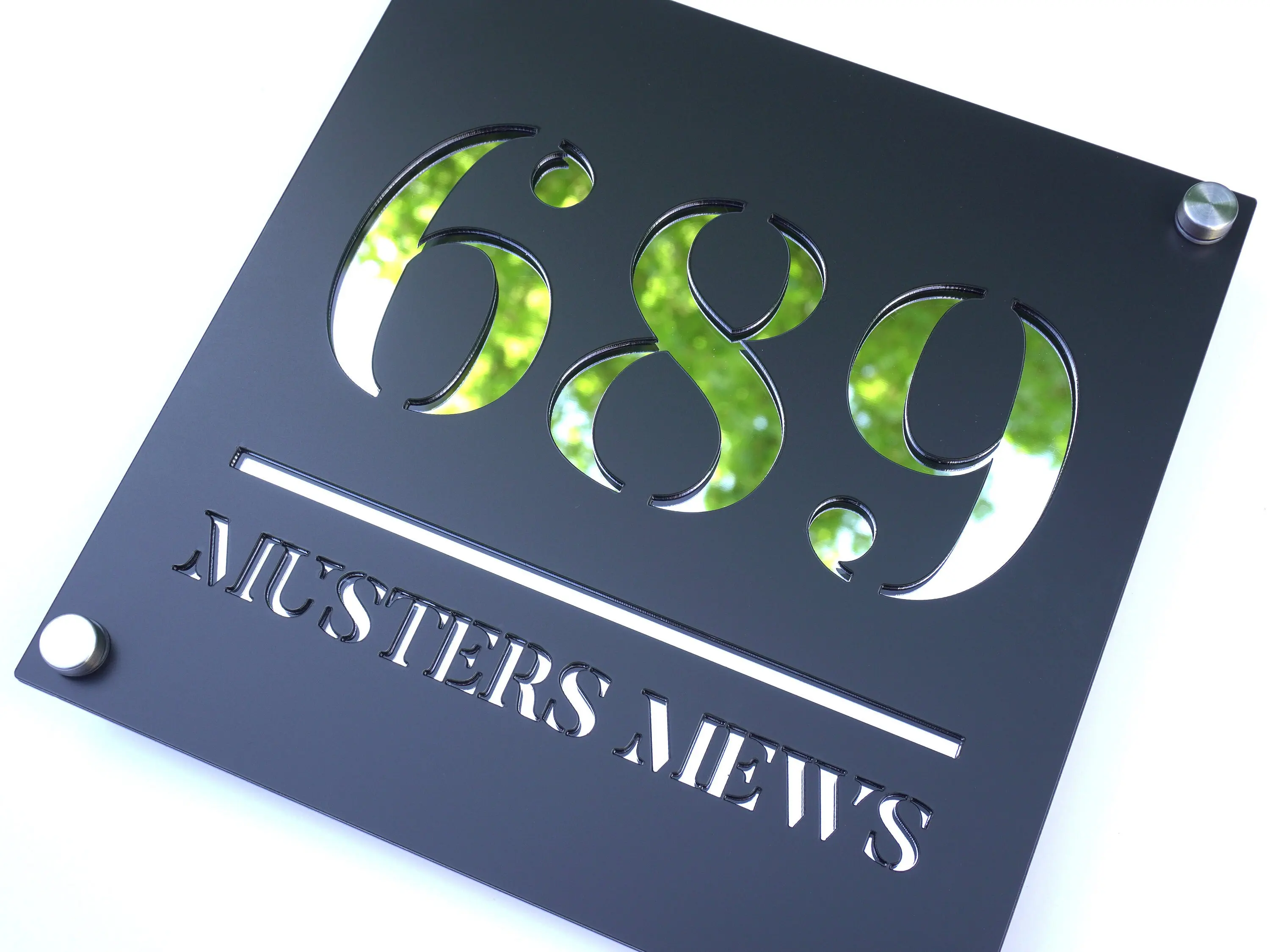 Высококачественная акриловая зеркальная табличка с названием жилых помещений