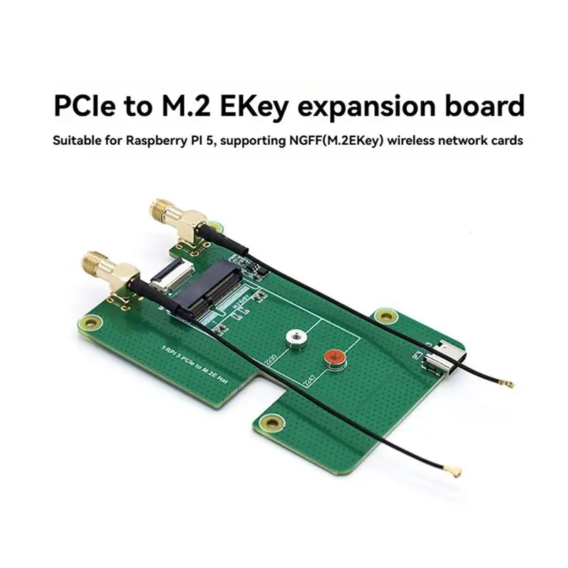 Фото N34R-For Raspberry Pi 5 RPI Pcie to M.2 E HAT Плата расширения для беспроводных сетевых карт NGFF M.2 E Key с поддержкой Wifi6/Wifi7 №3