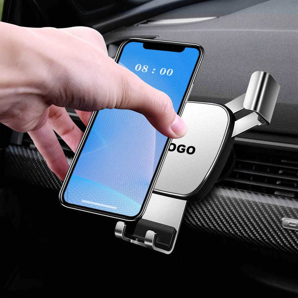 

Car Logo Mobile Phone Holder Auto Air Vent Clip Stand Cell Phone GPS Support For Hyundai Honda Volkswagen Golf 7 Toyota Bmw Benz