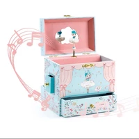 music childrens storage box wooden christmas gift hand crank rotating princess girl wood musical jewelry box