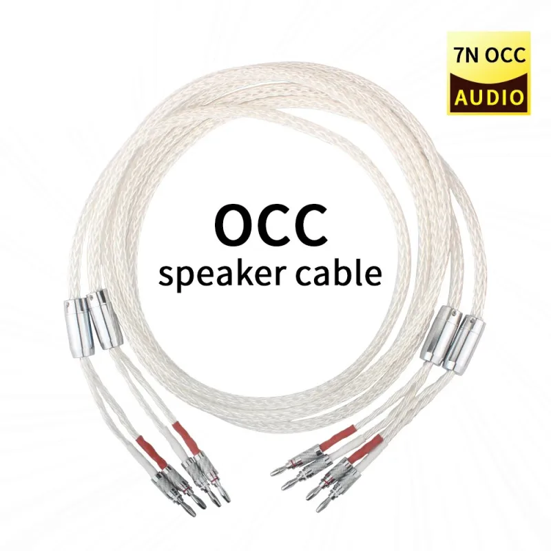 

8AG 7N OCC банановый кабель посеребренный высококлассный аудио-динамик усилитель Провод для домашнего кинотеатра звуковые системы Y разъем банан AUX