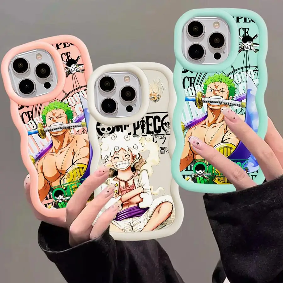Anime Luxury Z-Zoro L-Luffy Phone Case for iPhone 12 Pro SE XS Max 11 14 Plus 13 Mini XR 15 16 ProMax Soft Cover