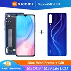 Дисплей 6,39 дюйма Super AMOLED Mi CC9, ЖК-дисплей для Xiaomi CC9, сенсорный экран, дигитайзер для Xiaomi Mi 9 lite M1904F3BG, ЖК-дисплей + крышка аккумулятора