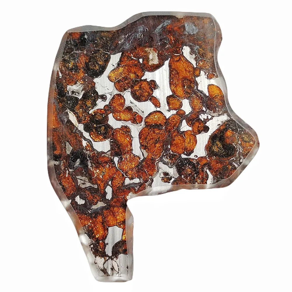 Фото Perfect Serico Kenyan Оливковые ломтики метеорита Коллекционные образцы оливкового метеорита Натуральный метеоритный материал №2