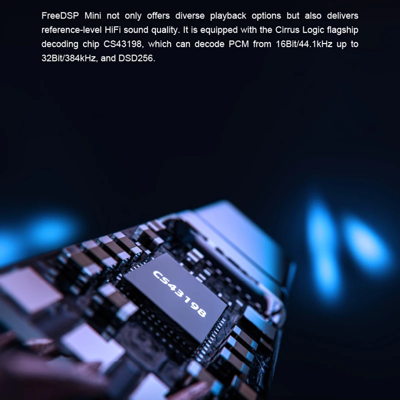Фото MOONDROP FreeDSP Mini HiFi портативный миниатюрный декодирующий усилитель USB-C, оснащенный адаптером CS43198 3,5 мм CITA №4